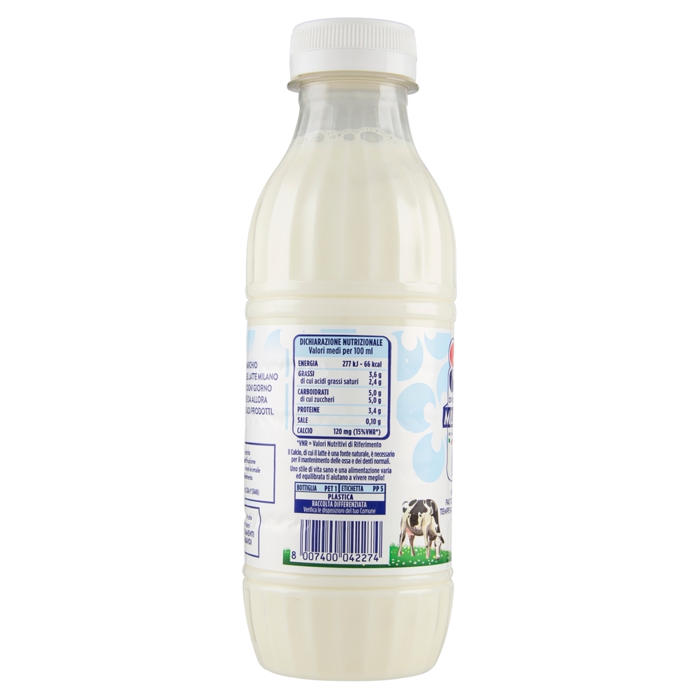 Centrale del Latte Milano Intero Pastorizzato a Temperatura Elevata 0,5 L